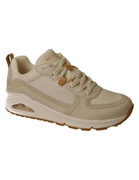 Deportivo mujer Skechers Uno-Layover beige.