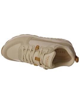 Deportivo mujer Skechers Uno-Layover beige.