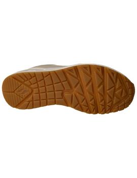 Deportivo mujer Skechers Uno-Layover beige.