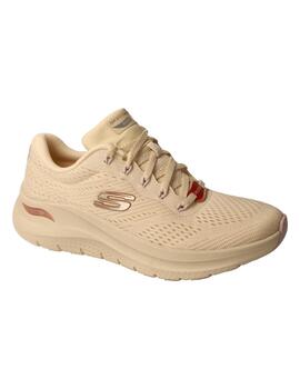 Deportivo mujer Skechers Arch Fit beige.