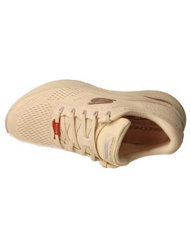 Deportivo mujer Skechers Arch Fit beige.