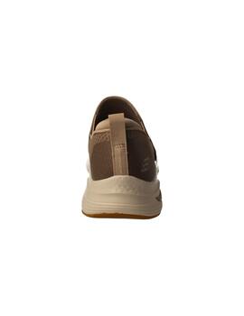 Mocasín hombre Skechers Arch Fit topo.