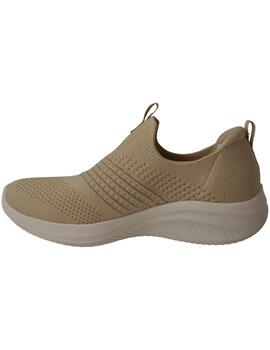 Deportivo mujer Skechers Ultra Flex beige.