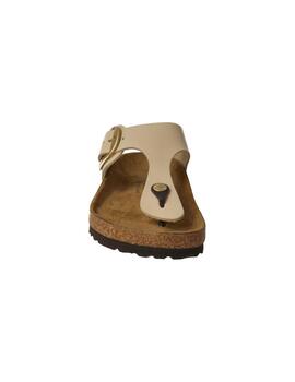 Sandalia mujer Birkentock Gizeh crema