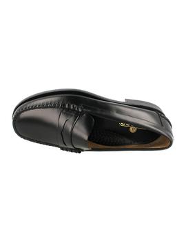 Castellano hombre Sebago suela cuero negro