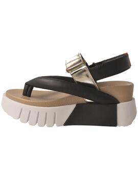 Sandalia mujer United Nude Delta Tong neg/dorado