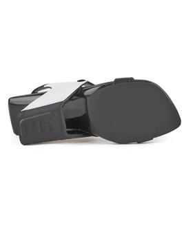 Sandalia mujer United Nude Loop Reiki plata-negro