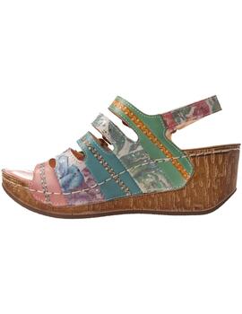 Sandalia mujer Laura Vita Dino multicolor