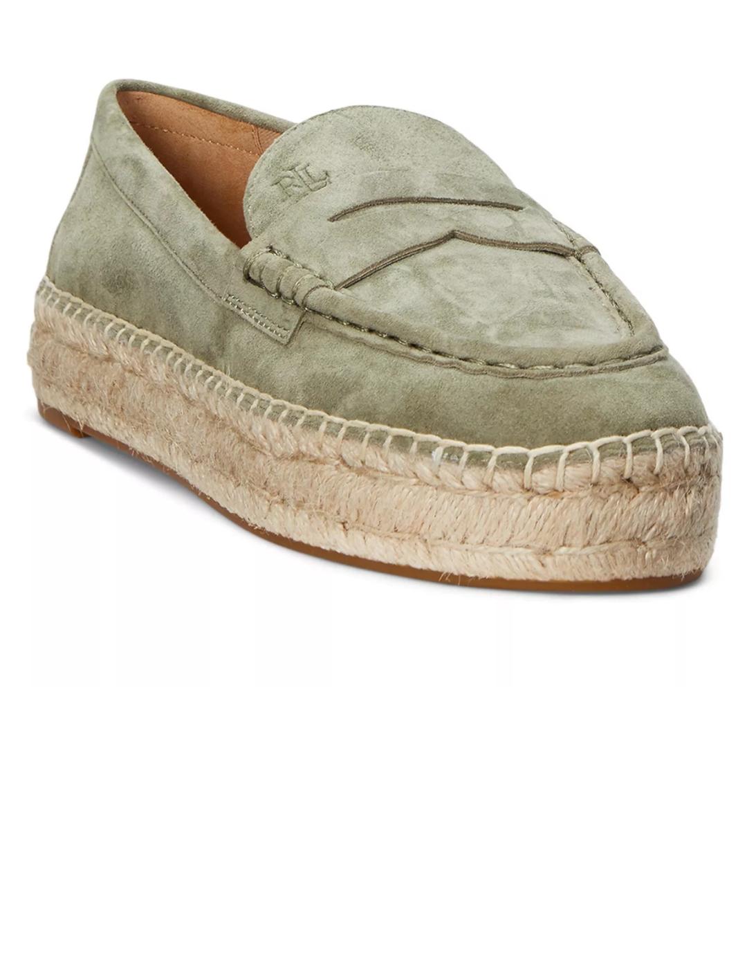 Alpargata mocasín mujer Ralph Lauren verde