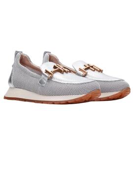 Mocasín mujer Hispanitas Kansas plateado
