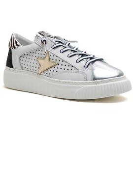 Deportivo mujer Cetti blanco/ng/plata