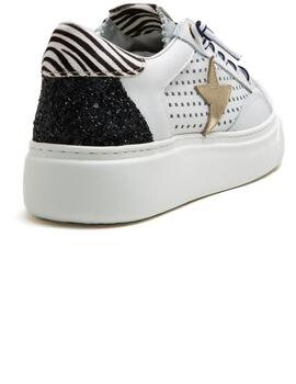 Deportivo mujer Cetti blanco/ng/plata