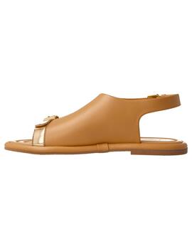 Sandalia mujer Elvio Zanon camel/oro