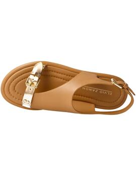 Sandalia mujer Elvio Zanon camel/oro