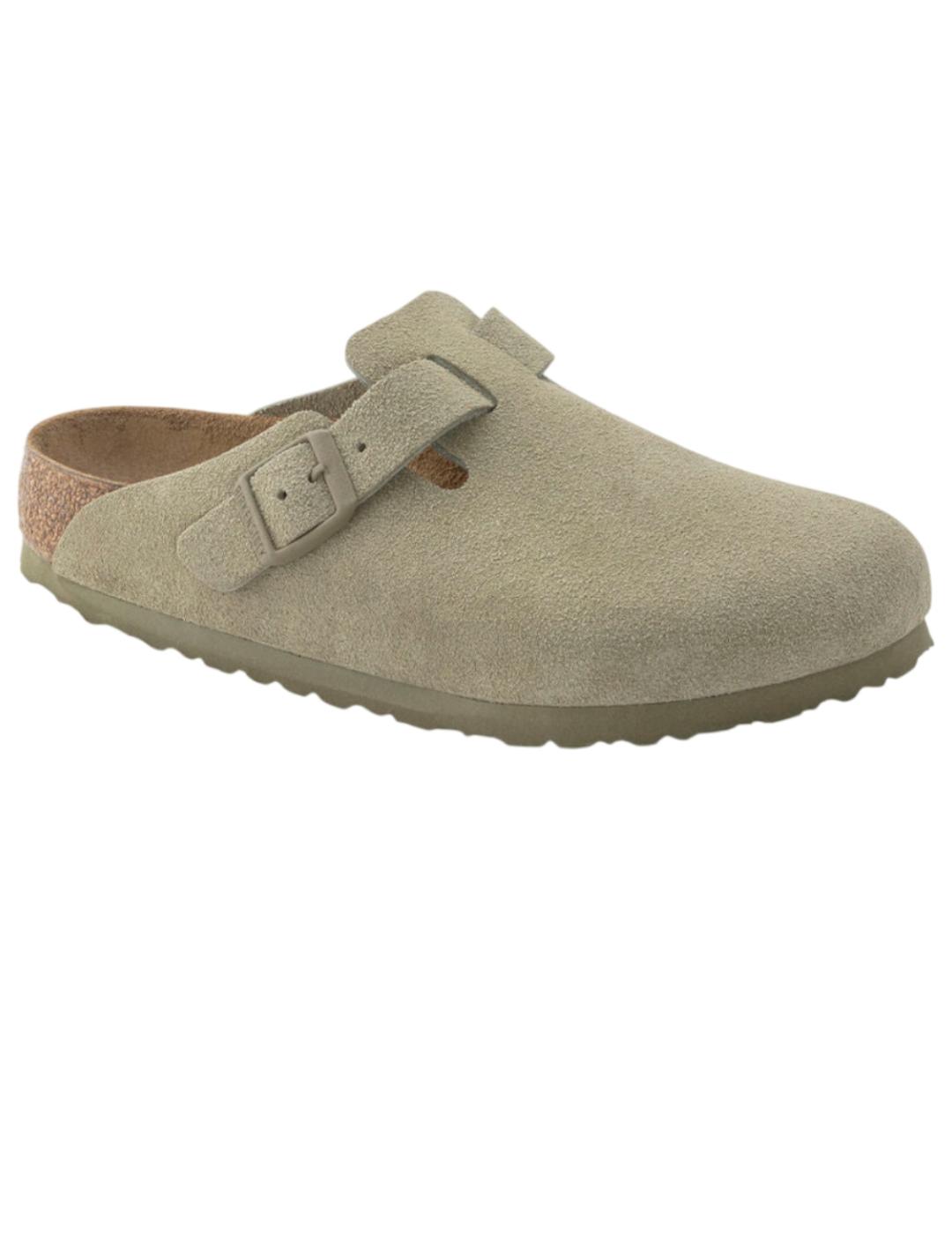 Zueco unisex Birkenstock Boston kaki