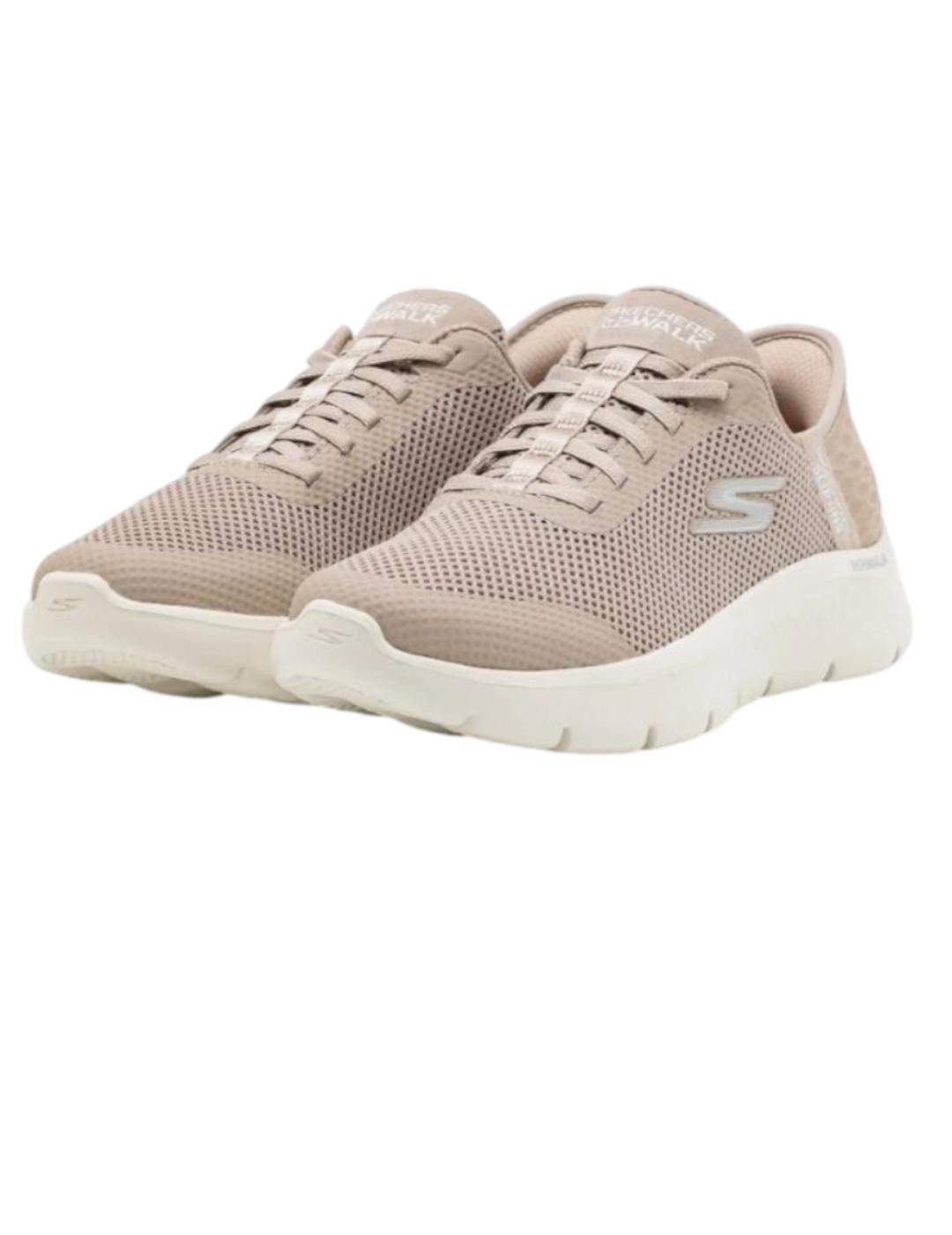 Deportivo mujer Skechers Go Walk beige