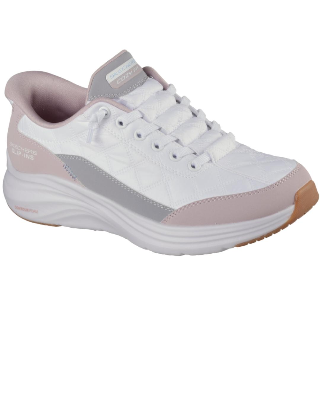 Deportivo mujer Skechers Contour blanco/lavanda