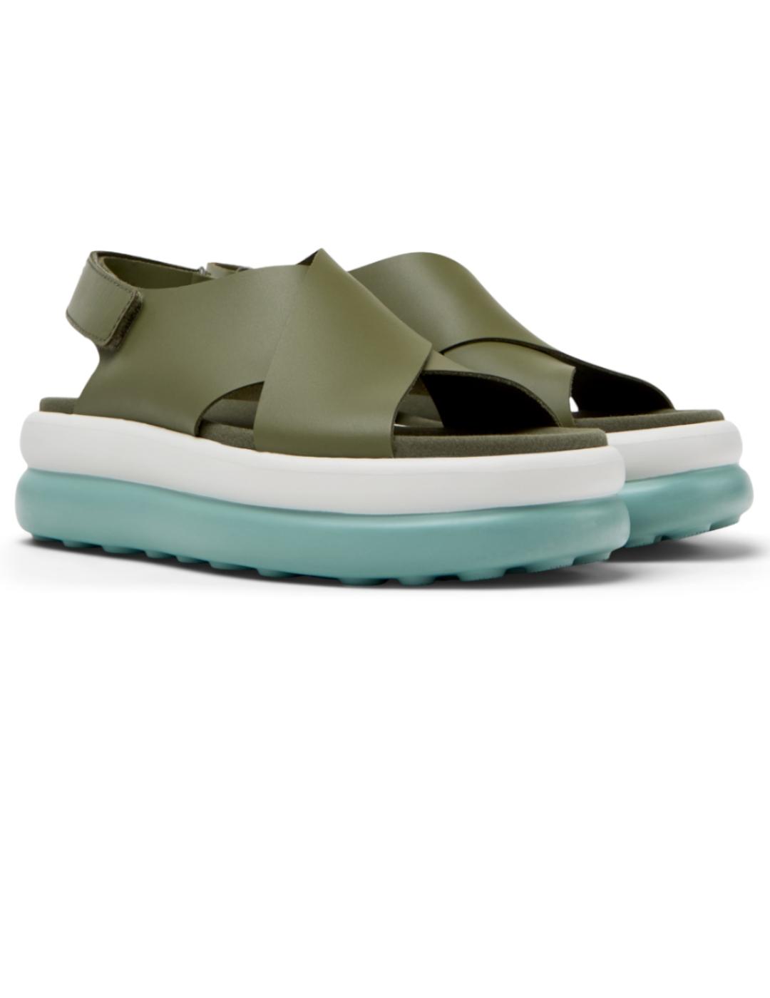 Sandalia mujer Camper Pelotas verde