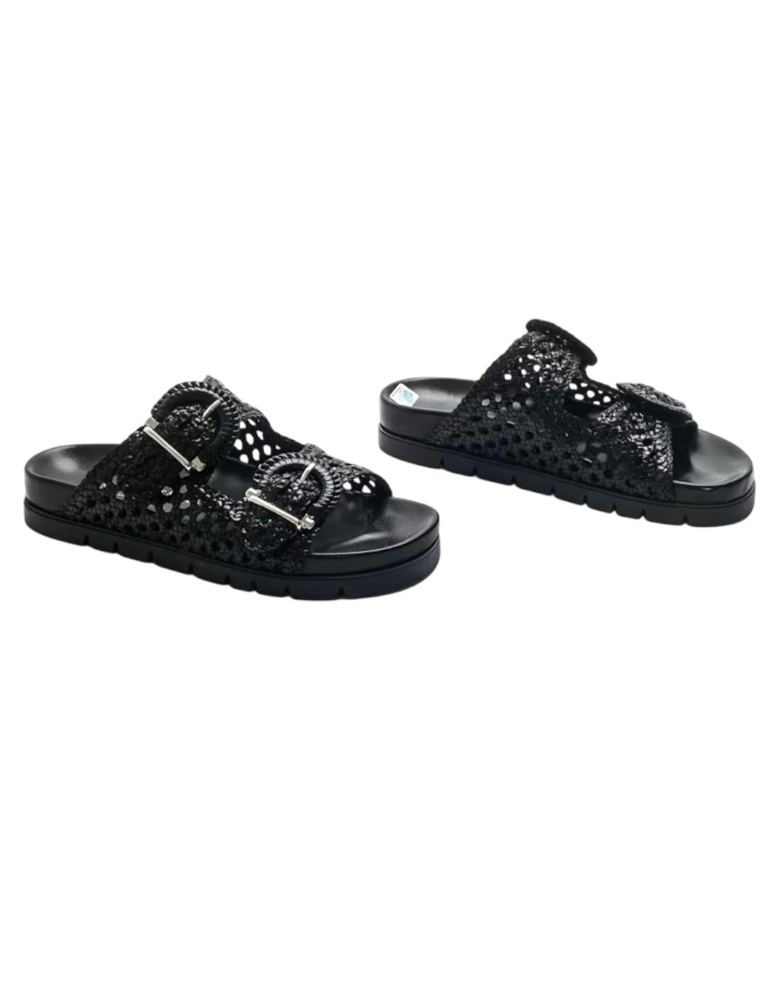 Sandalia mujer Pons Quintana Caiman negra
