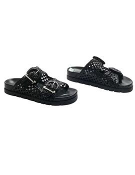 Sandalia mujer Pons Quintana Caiman negra