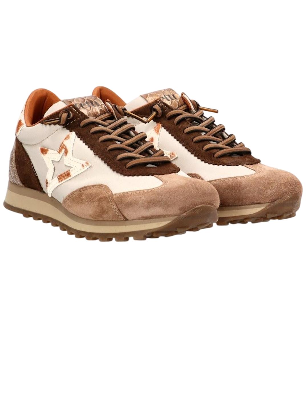 Deportivo mujer Cetti beige-marrón