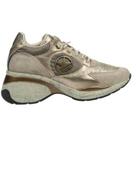 Deportivo mujer Cetti beige/dorado