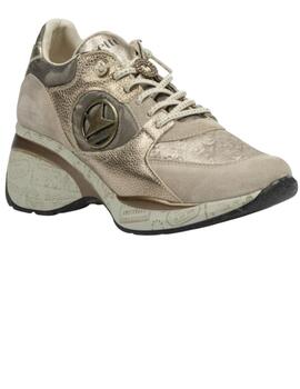 Deportivo mujer Cetti beige/dorado