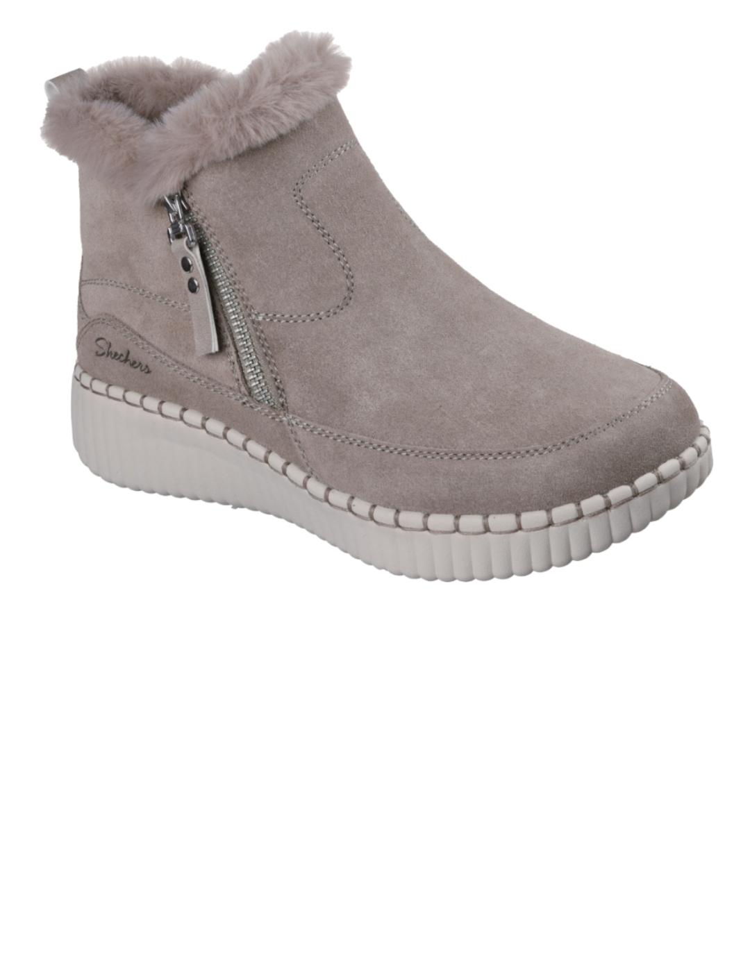 Botín mujer Skechers Wilshire topo