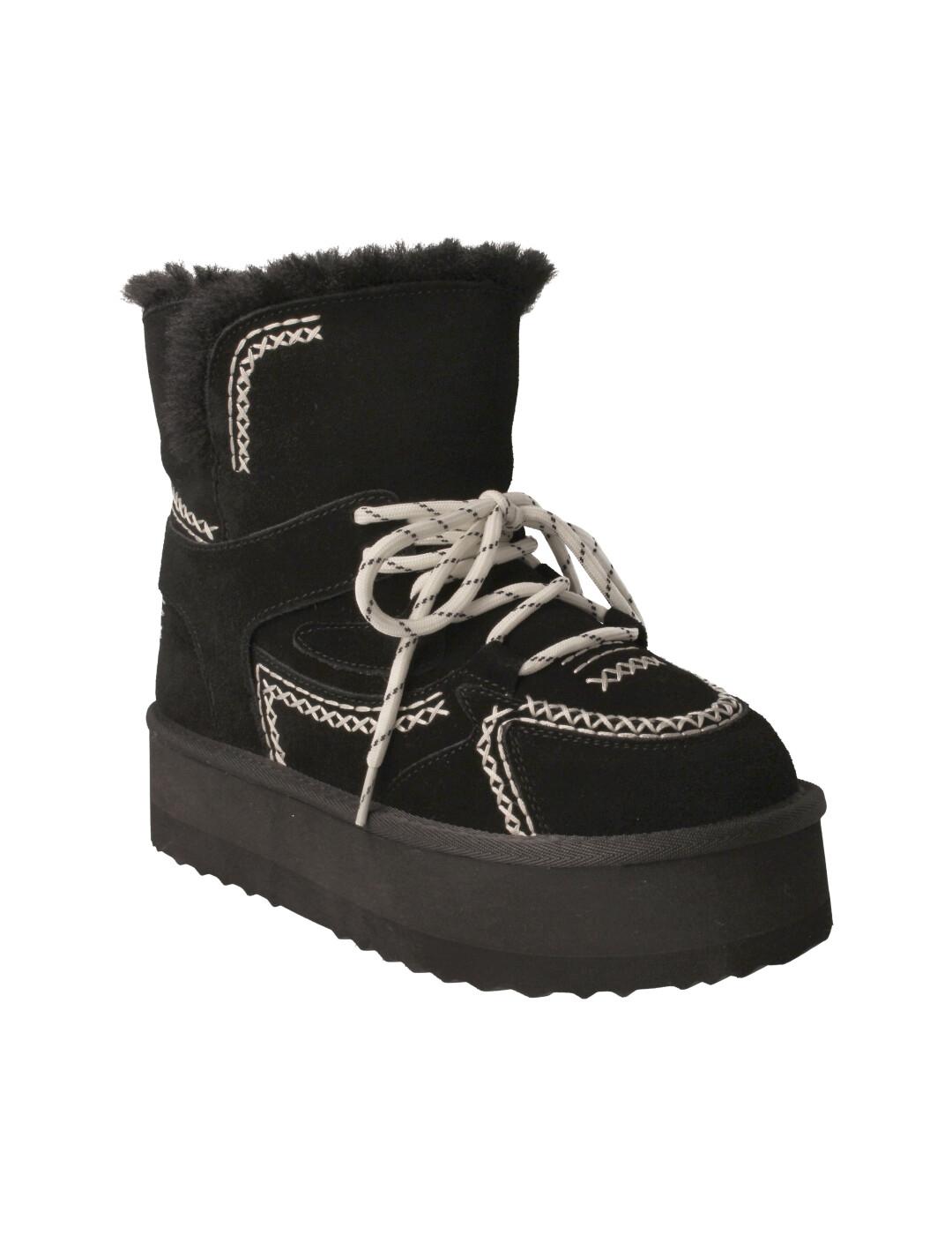 Botín mujer De Siena Deer negro