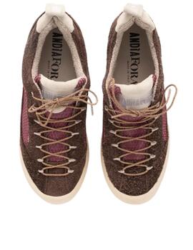 Deportivo mujer Andiafora Cortina marrón/malva