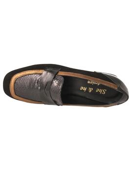 Mocasín mujer She&He Odilia negro
