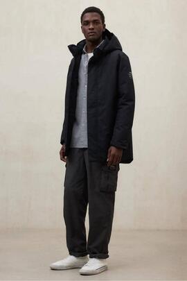 Abrigo hombre Ecoalf Parko negro