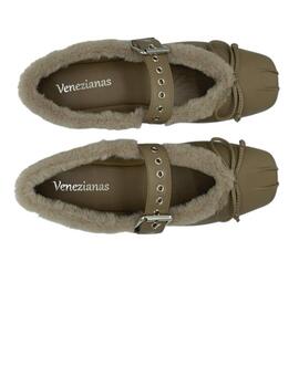 Bailarina mujer Venezianas Livigno beige