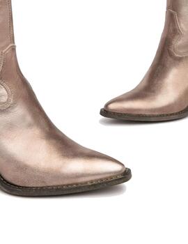 Bota mujer Nero Giardini dorada