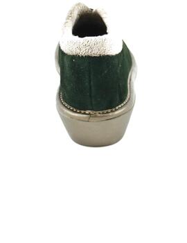 Zapatilla casa mujer Nordikas Top Line verde