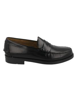 Castellano hombre Sebago piso goma negro