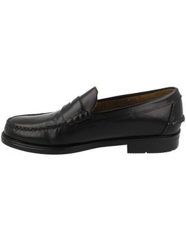 Castellano hombre Sebago piso goma negro