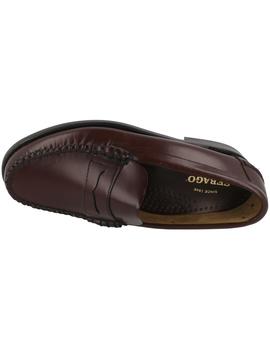 Castellano hombre Sebago suela cuero burdeos